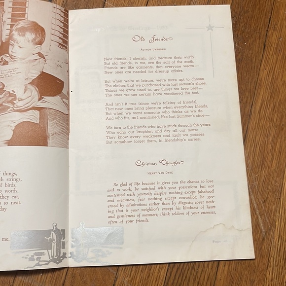 1953 Warp’s Yuletide Greetings Christmas songs and poems - Picture 10 of 16